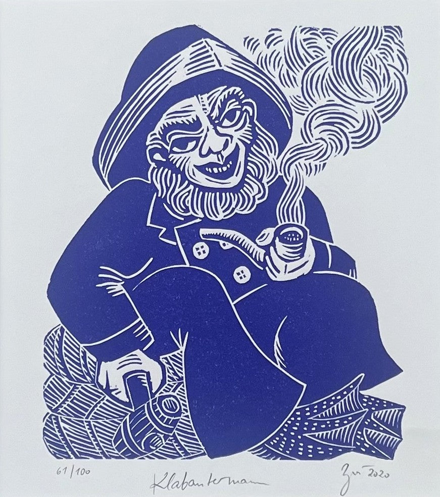 Zwirnmann, Katja, Klabautermann/Kleines Pandämonium, 22,5 x 16,5cm, 61/100, Linolschnitt, 2020