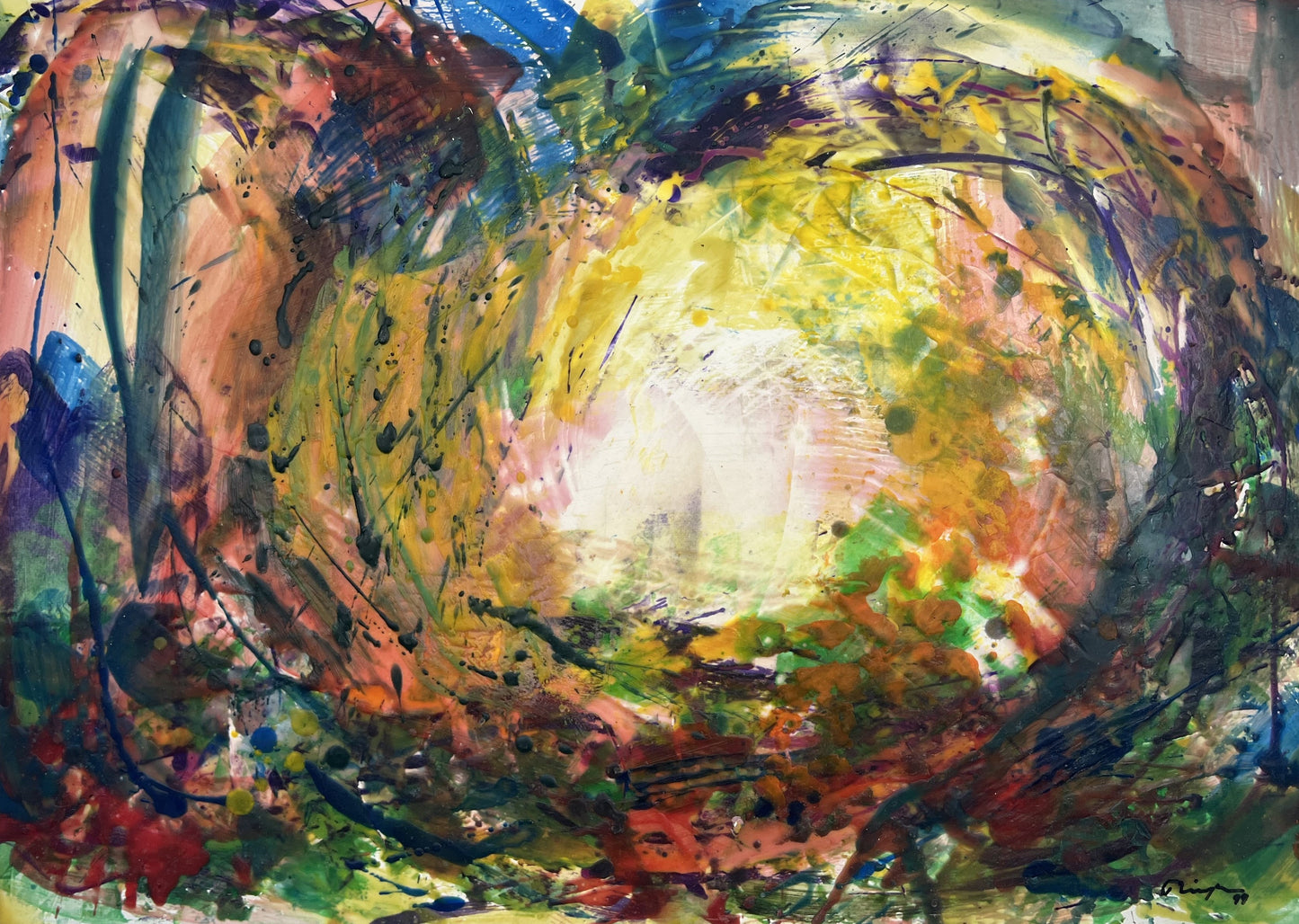 Rieger, Klaus Ulfert, Strudel, 48,5 x 68cm, Enkaustik