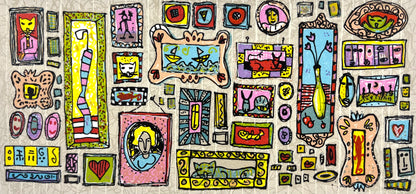 Grimm, Max, Kleine Galerie, 10 x 20cm, e.a., Siebdruck