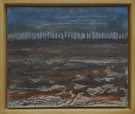 Rasch, Folkert, Kleine Untiefe l, Öl auf Leinwand, 25x30 cm