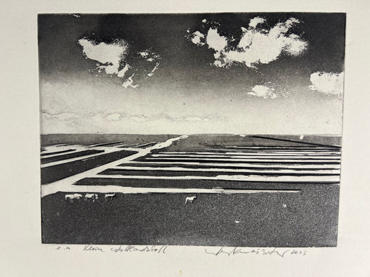 Werkmeister, Wolfgang, Kleine Wattlandschaft, e.a., 30 x 35cm, Radierung, 2003