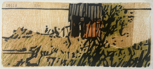 Knortz, Manuel, Kleine Landschaft, 8 x 13cm, 3/10, Holzschnitt, 2018