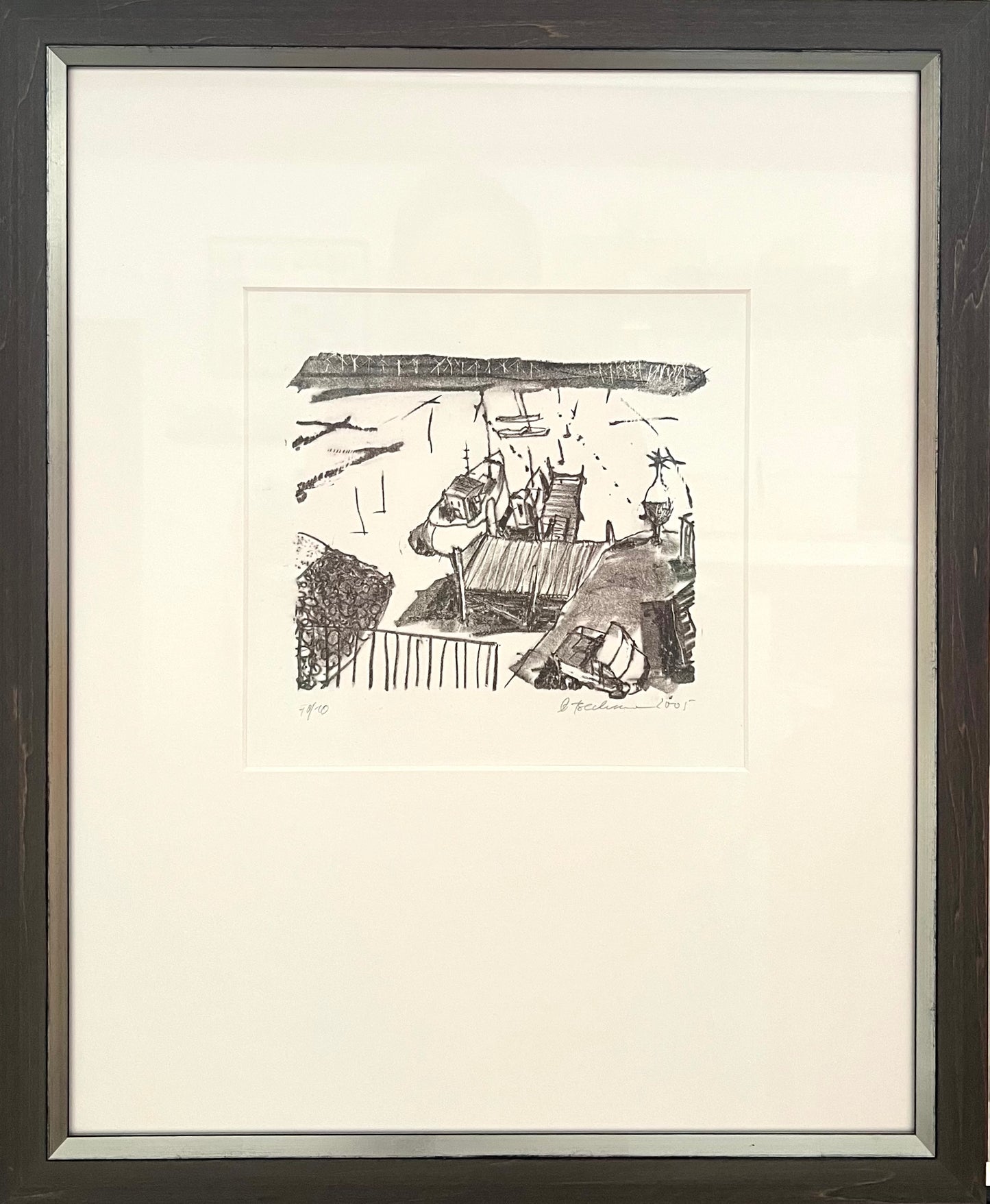 Beckmann, Otto, Kleiner Hafen, 17 x 14,5cm, Lithografie
