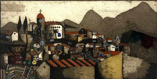 Kötter, Friedhelm, Spanien, Alles unter der Sonne II, 10,4 x 19,9cm, 38/90, Farbradierung