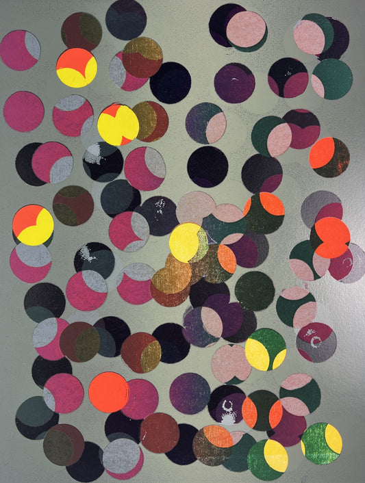 Kolata, Jan, Große Punkte, hell, 60 x 50cm, 39/40, Siebdruck
