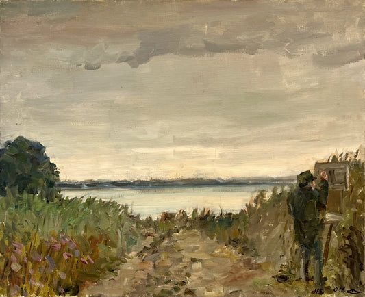 Störtenbecker, Nikolaus, Kolding Fjord, 2016, Öl auf Leinwand, 44x54 cm