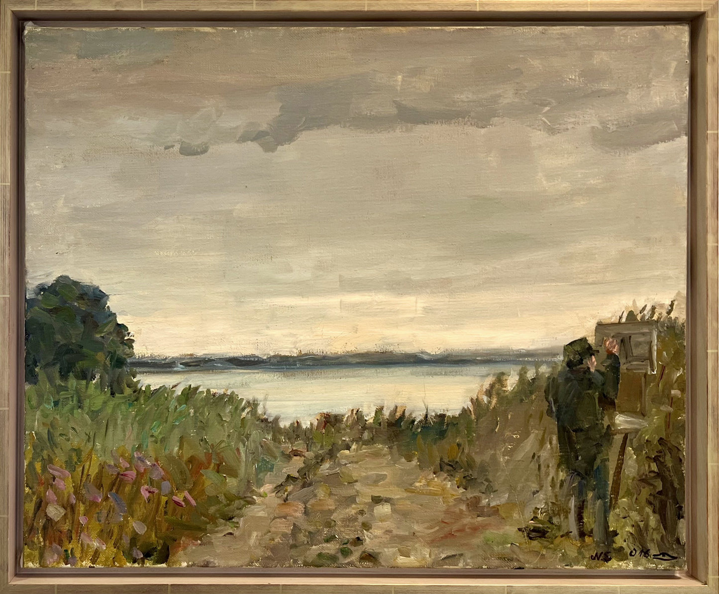 Störtenbecker, Nikolaus, Kolding Fjord, 2016, Öl auf Leinwand, 44x54 cm