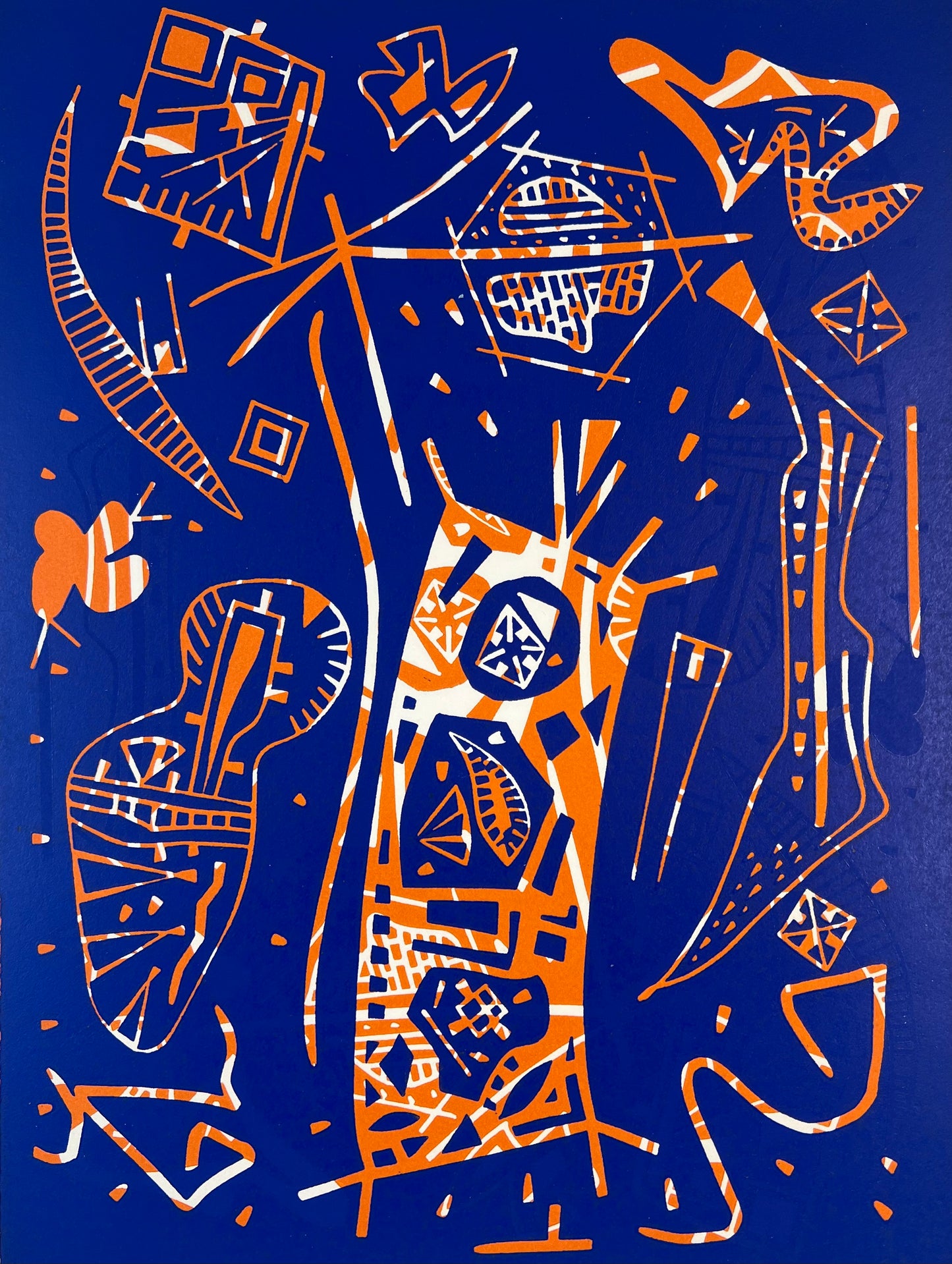 Nebel, Otto, Komplementär, 40,5 x 30cm, 43/60, Linolschnitt, 1973