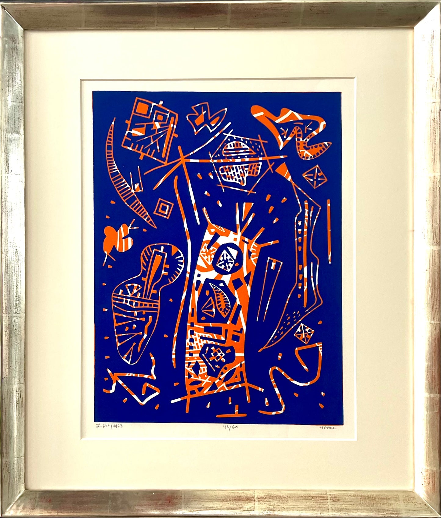 Nebel, Otto, Komplementär, 40,5 x 30cm, 43/60, Linolschnitt, 1973