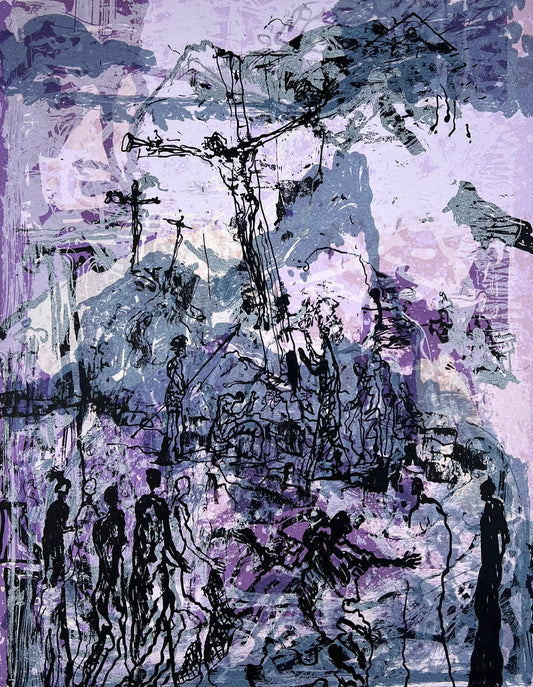Schult, Frank, Kreuzigung, 39 x 30cm, 88/100, Siebdruck, 2003
