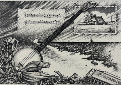 Froese, Peter, Küsten-Blues, 12,5 x 18cm, Kupferstich, 1989