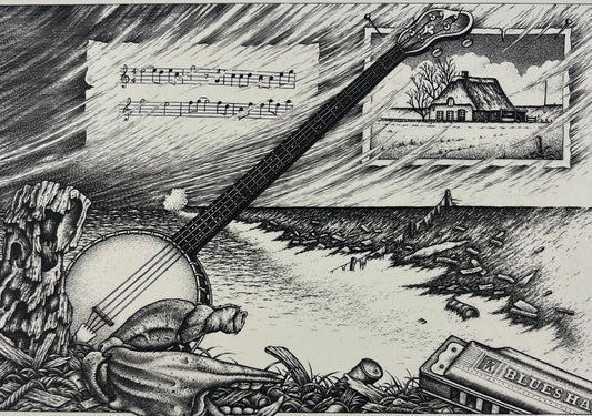 Froese, Peter, Küsten-Blues, 12,5 x 18cm, Kupferstich, 1989