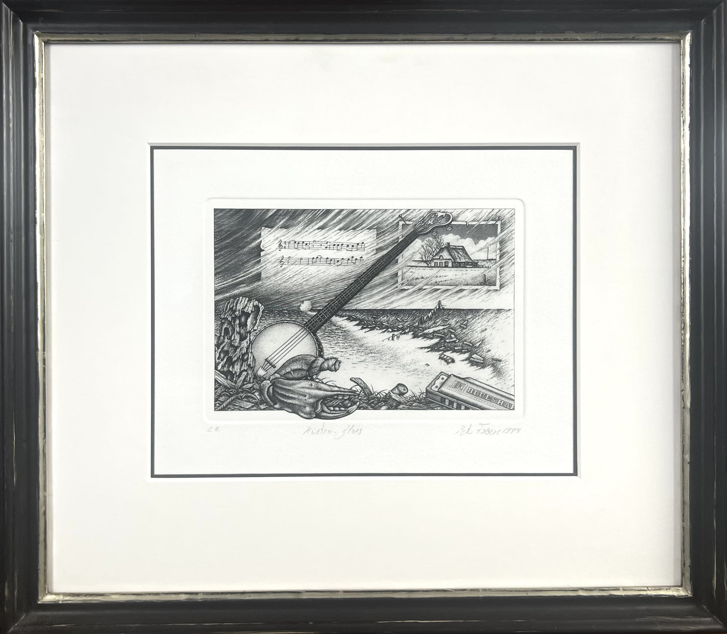 Froese, Peter, Küsten-Blues, 12,5 x 18cm, Kupferstich, 1989
