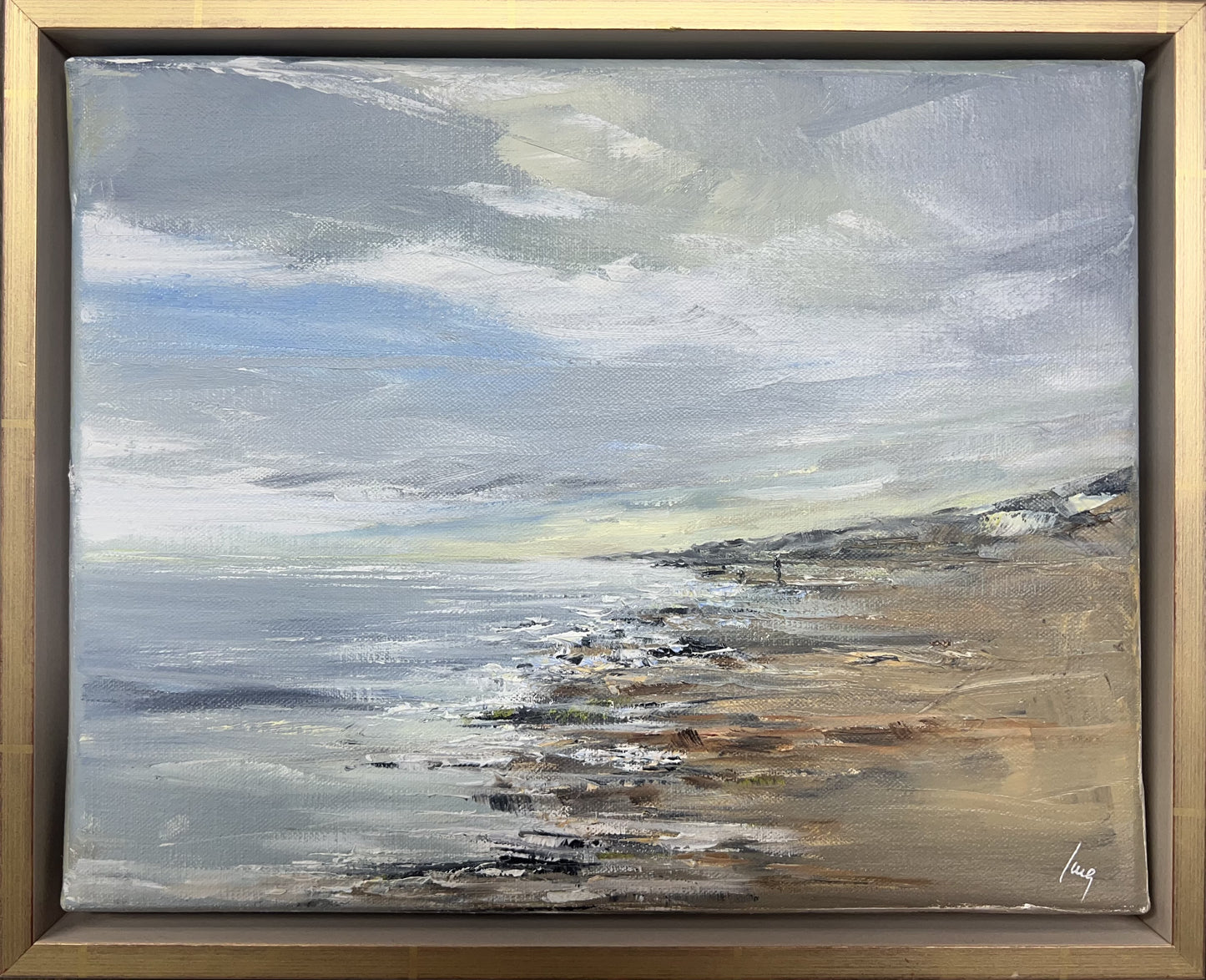 Ramm, Ines, Küstenhimmel, 24 x 30cm, Ölgemälde