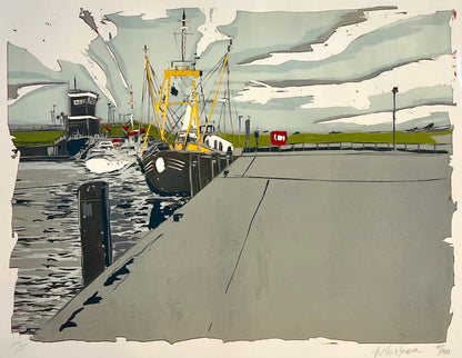 Nesterova, Anastasiya, Kutter, 50 x 67cm, 5/5, Farbholzschnitt, 2013