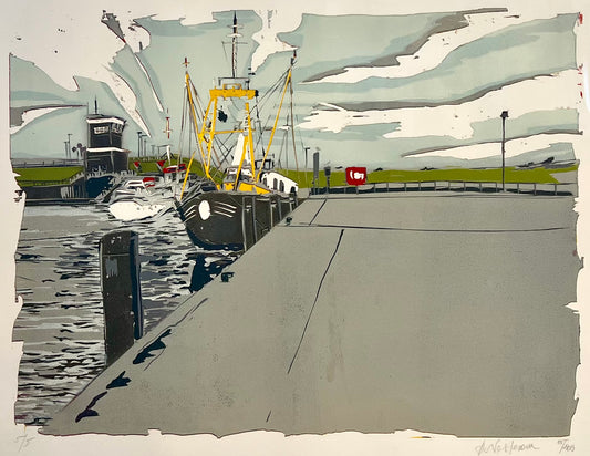 Nesterova, Anastasiya, Kutter, 50 x 67cm, 5/5, Farbholzschnitt, 2013