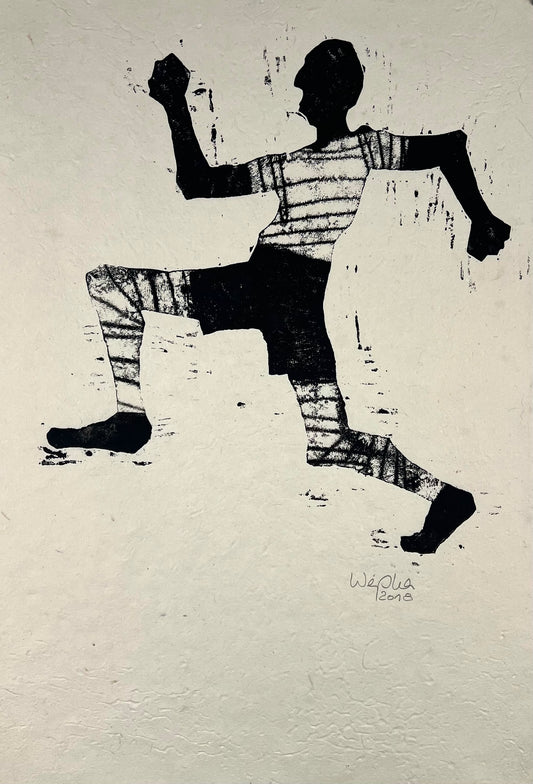 Weiss, Karina, Läufer, 79 x 54cm, Holzschnitt