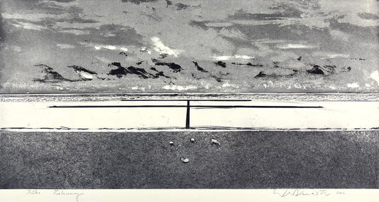 Werkmeister, Wolfgang, Lahnung, 30 x 60cm, Probe, Westküstenzyklus II, Radierung