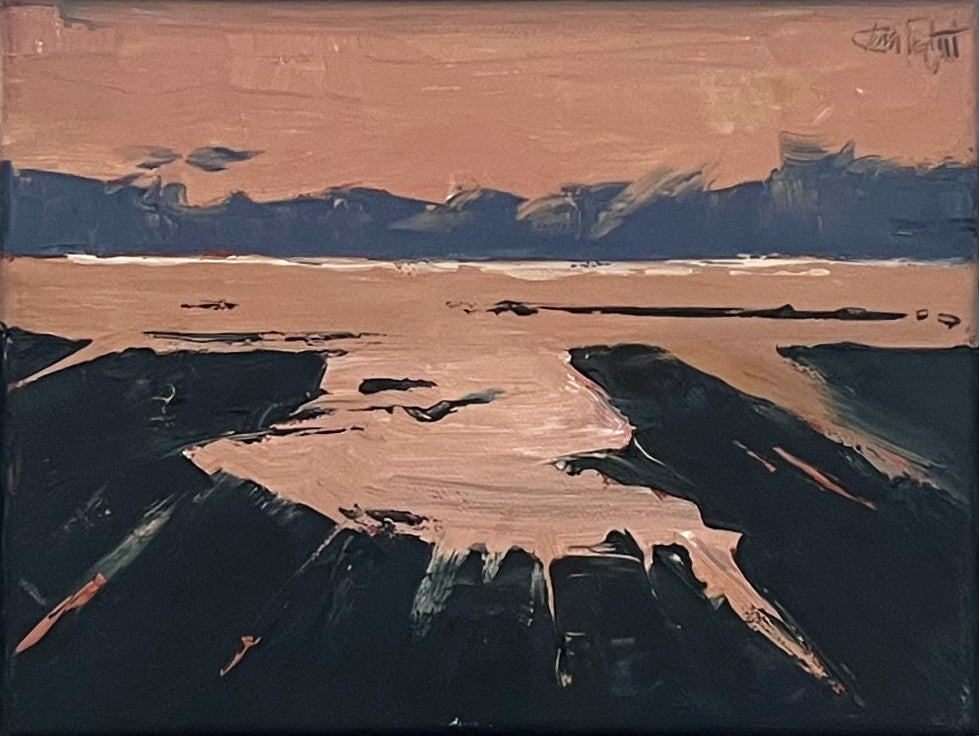 Tegtmeier, Claus, Lahnungsfelder, Nr. 919, 18 x 24cm, Öl auf Leinwand