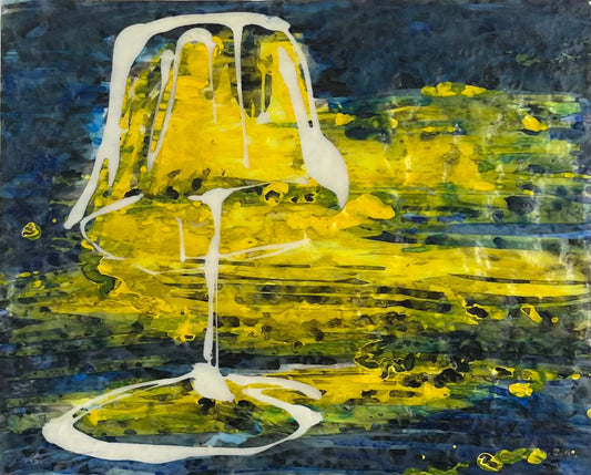 Richter, Melanie, Lamp (o.T.), 54 x 86cm, Acryl auf Pergament