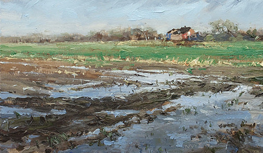 Meinel, Mathias, Landgut I, 30 x 50cm, Öl auf Leinw., 2025