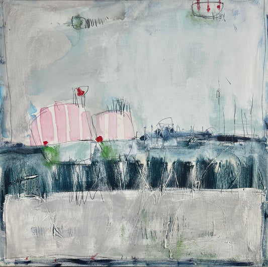 Landsknecht, Willi, Volle Segel, 80 x 80cm, Mischtechnik