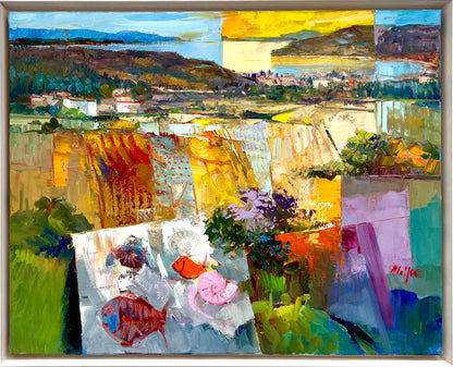 Malfer, Mario, Land und Meeresfrüchte, 40 x 50cm, Öl auf Leinwand