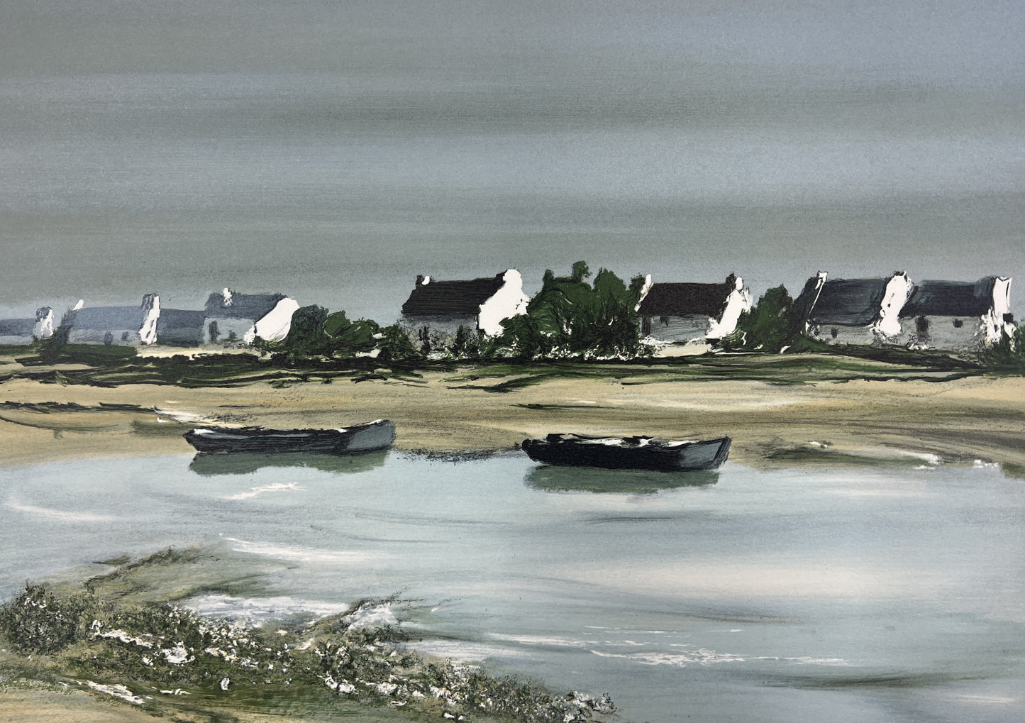 Laporte, George, Les Deux 2 Barques, 30 x 42,5cm, 54/165, Lithografie