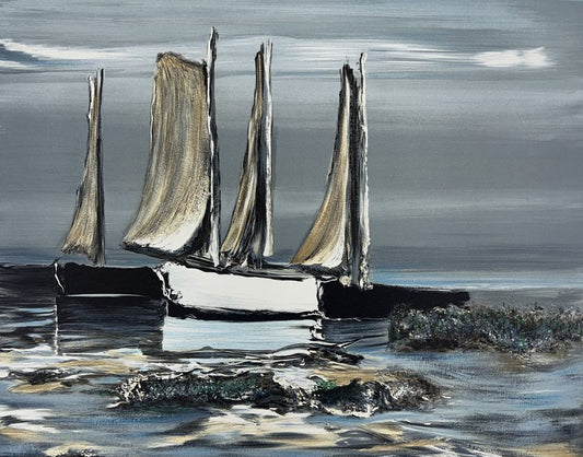 Laporte, George, Retour de Peche, 36 x 46cm, 54/165, Lithografie