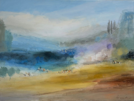 Leander, Arkadien, 60 x 80cm, Öl auf Leinwand