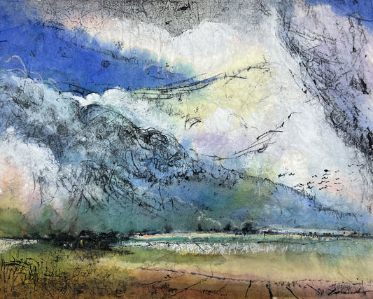 Leander, Nordische Weite, 35 x 45cm, Original, Mischtechnik