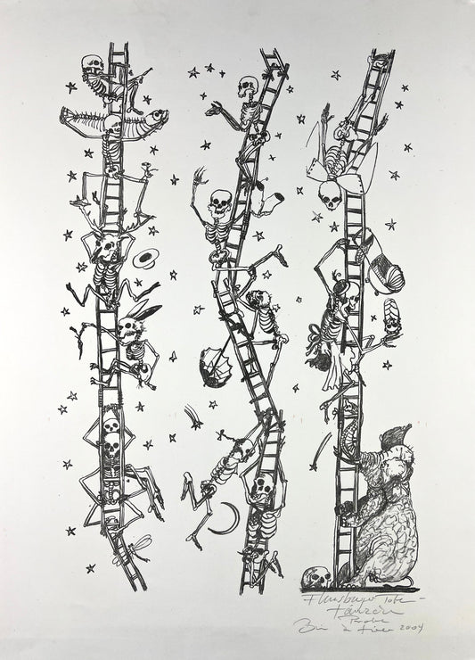 Leiß, Hans Ruprecht, Flensburger Totentänzchen, 76,5 x 55cm, Lithografie