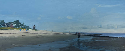 Petermann, Ulf, Leuchtturm Ölhörn, 12 x 28cm, Unikat, Öl auf Leinwand, 2012