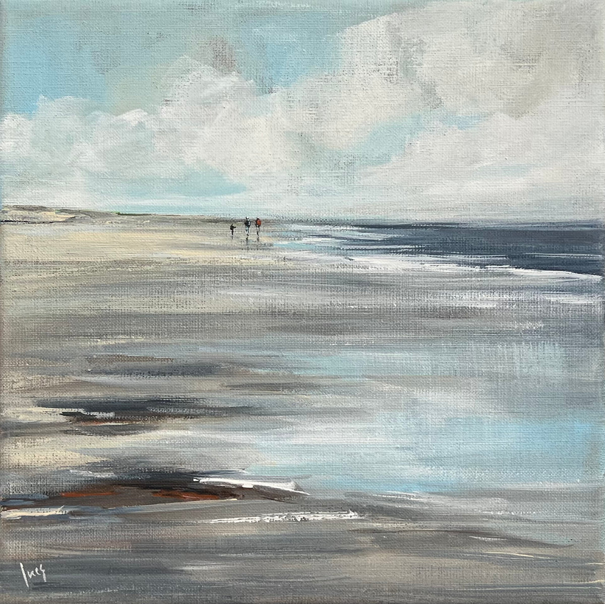 Ramm, Ines, Lieblingsstrand, 30 x 30cm, Acryl