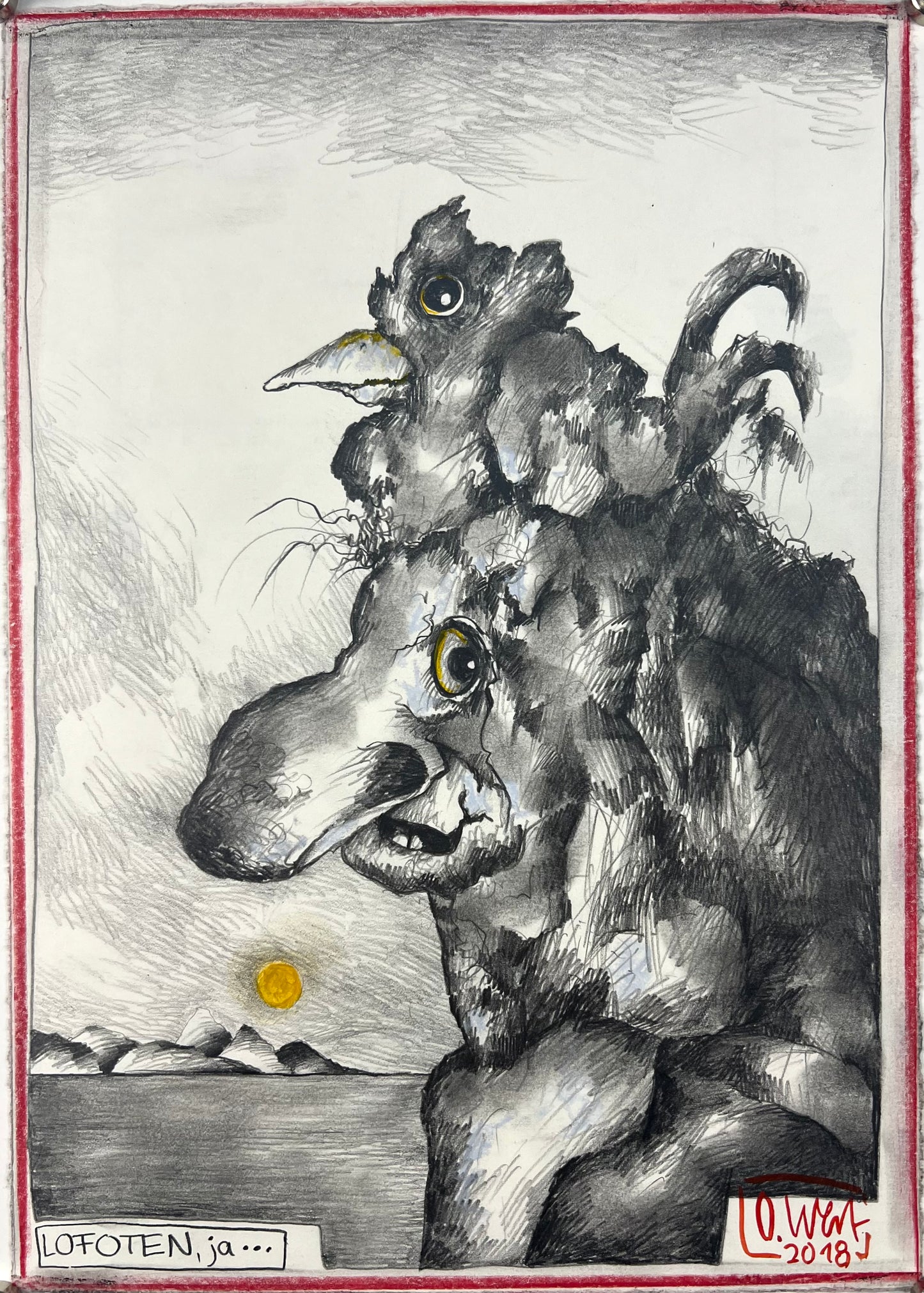 West, Ole, Lofoten, 29,5 x 21cm, Mischtechnik