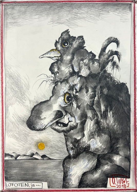 West, Ole, Lofoten, 29,5 x 21cm, Mischtechnik
