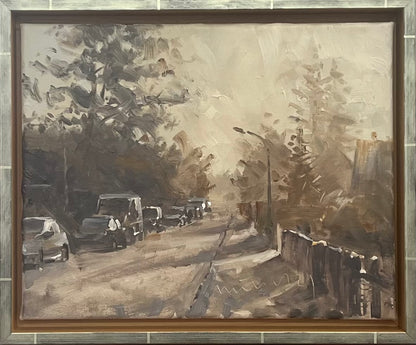 Meinel, Mathias, In der Hörn, 24 x 30cm, Öl auf Leinw., 2021