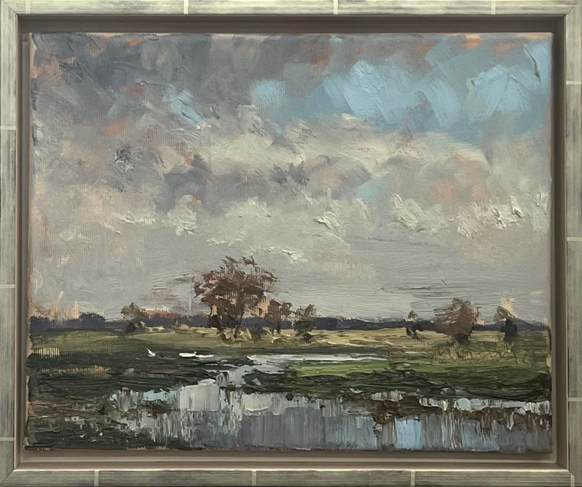 Meinel, Mathias, Nach dem Regen II, 24 x 30cm, Öl auf Leinw., 2025