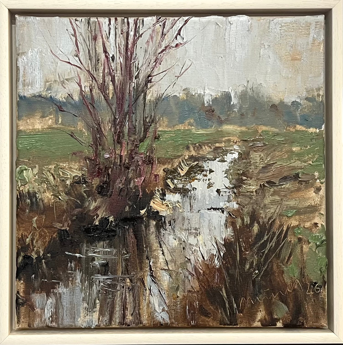 Meinel, Mathias, Graben, 30 x 30cm, Öl auf Leinw., 2026