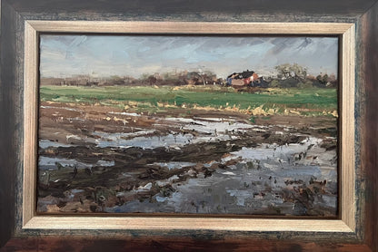 Meinel, Mathias, Landgut I, 30 x 50cm, Öl auf Leinw., 2025