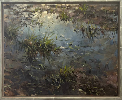 Meinel, Mathias, Pfütze IX, 40 x 50cm, Öl auf Leinw., 2025