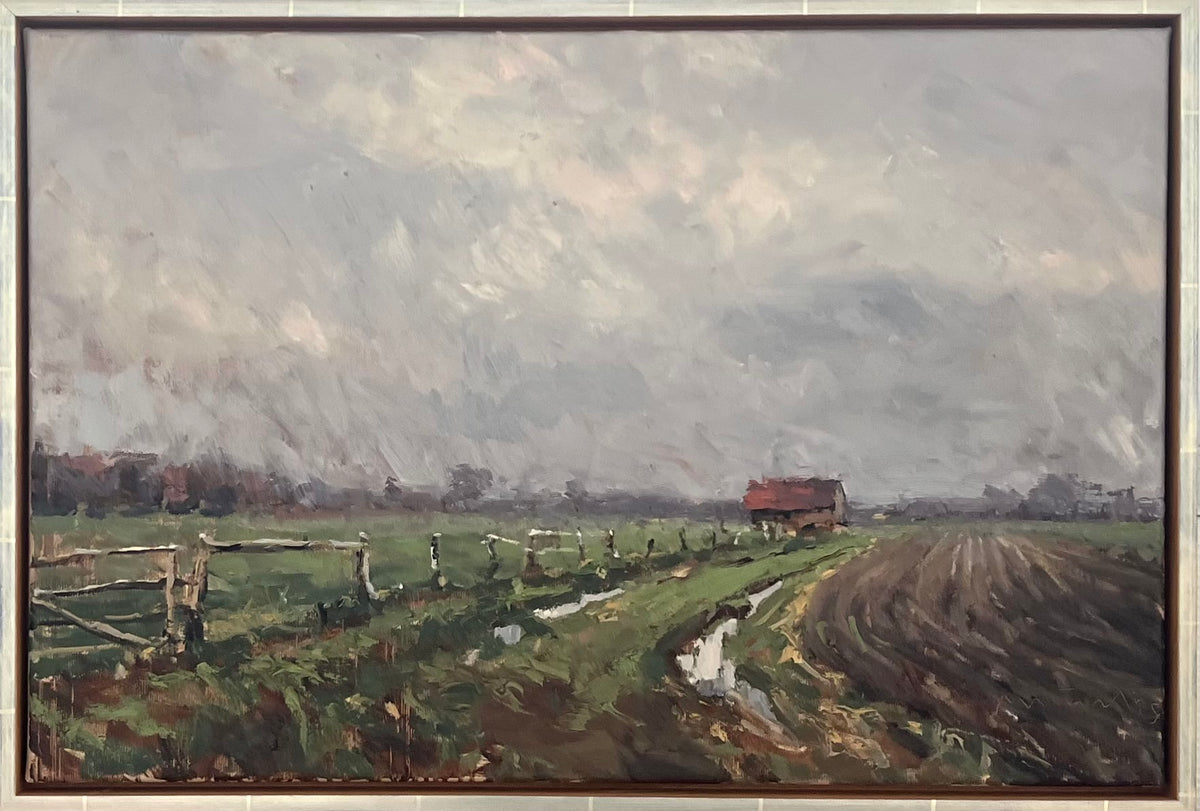 Meinel, Mathias, Scheune, 40 x 60, Öl auf Leinw., 2025