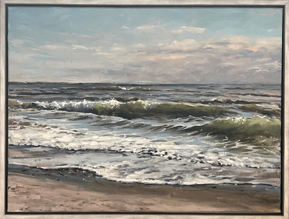 Meinel, Mathias, Strand bei Fjaltring I, 60 x 80cm, Öl auf Leinw., 2023
