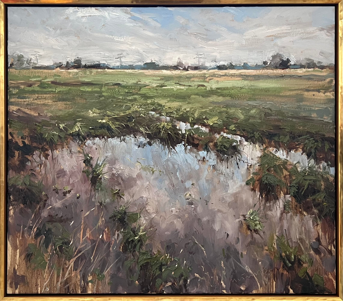 Meinel, Mathias, Auf Eiderstedt I, 70 x 80cm, Öl auf Leinw., 2025