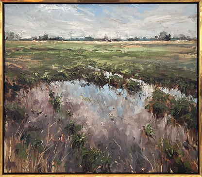 Meinel, Mathias, Auf Eiderstedt I, 70 x 80cm, Öl auf Leinw., 2025