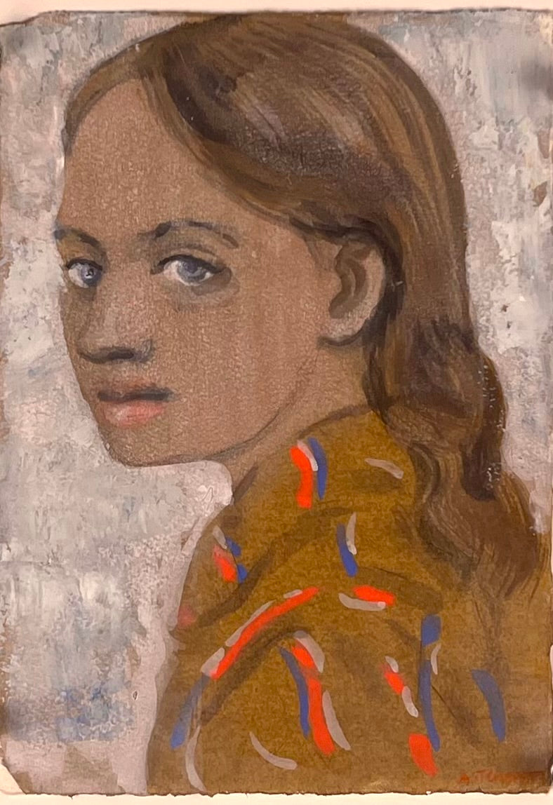 Tchepets, Anja, Mädchen in Berlin, 23 x 16,5cm, Gouache