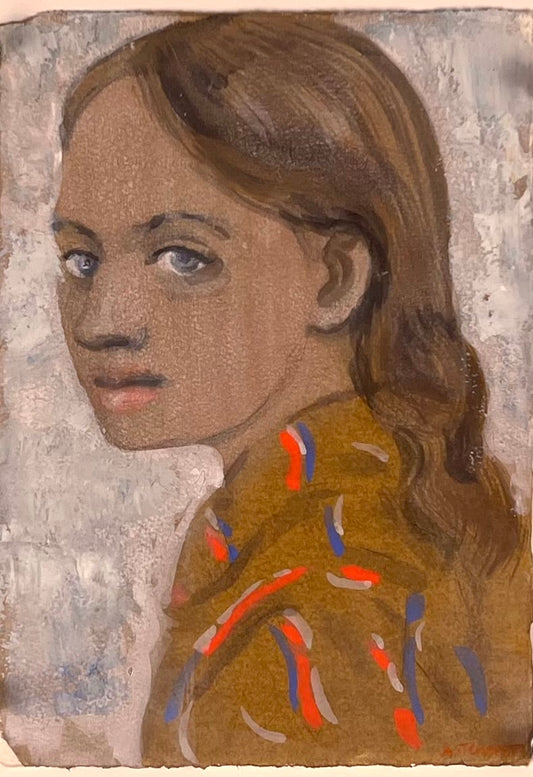 Tchepets, Anja, Mädchen in Berlin, 23 x 16,5cm, Gouache