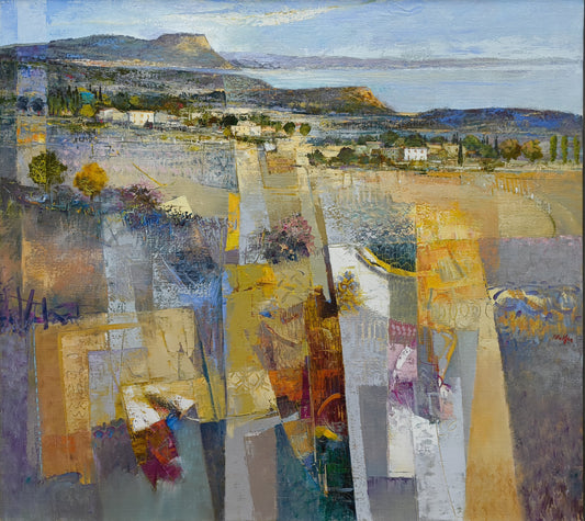 Malfer, Mario, Südliche Landschaft, 90 x 100cm, Öl auf Leinwand