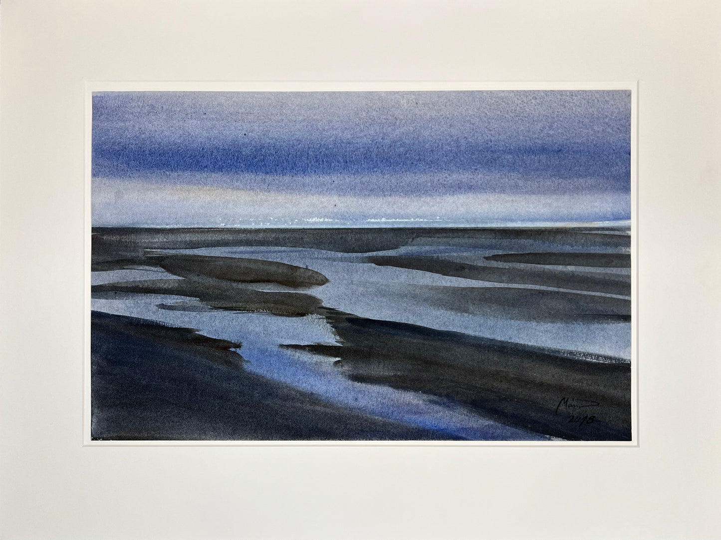 Maneis, Priel, 34 x 52,5cm, Aquarell, 2018