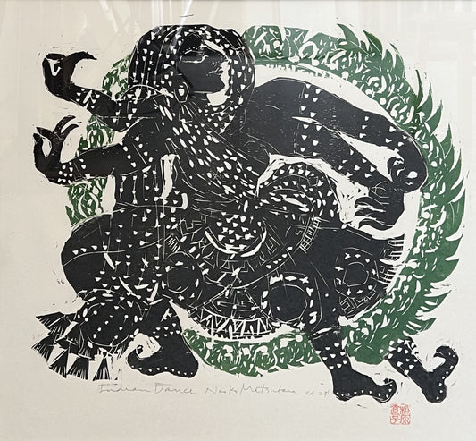 Matsubara, Naoko, Indian Dance, 45 x 54cm, Holzschnitt